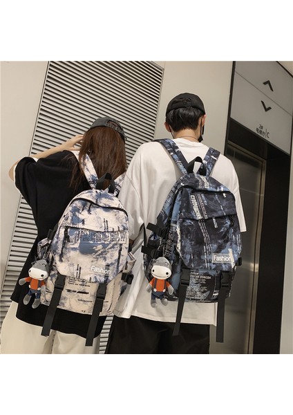 Çift Sırt Çantası, Omuz Çantası, Büyük Kapasiteli Basit Ortaokul Okul Çantası (Yurt Dışından) modelleri