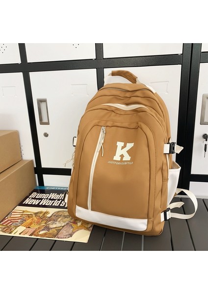 Okul Çantası, Lise Ortaokul Öğrencisi Büyük Kapasiteli Sırt Çantası Basit Orta Okul Öğrencisi Rahat Sırt Çantası (Yurt Dışından) modelleri