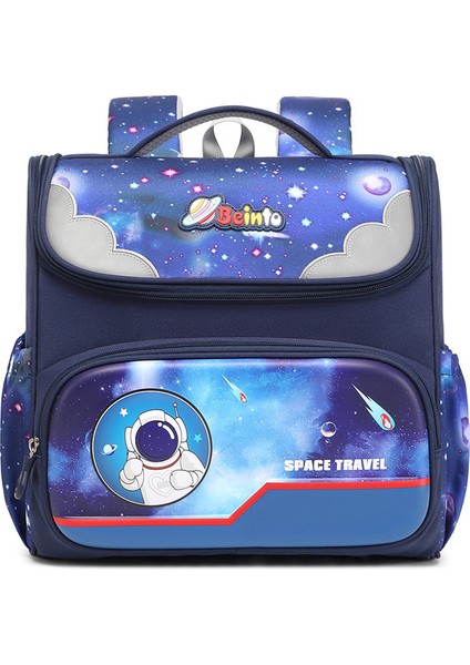 Yatay Okul Çantası, Hafif Omurga Koruyucu Karikatür, Büyük Kapasiteli Okul Çantası, Su Geçirmez ve Aşınmaya Dayanıklı Çocuk Sırt Çantası (Yurt Dışından)