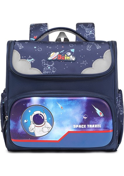 Yatay Okul Çantası, Hafif Omurga Koruyucu Karikatür, Büyük Kapasiteli Okul Çantası, Su Geçirmez ve Aşınmaya Dayanıklı Çocuk Sırt Çantası (Yurt Dışından)