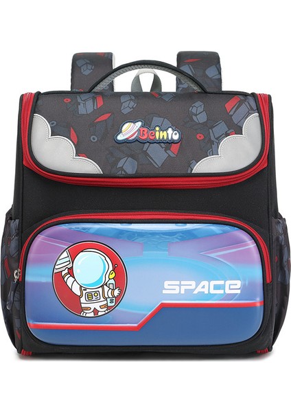 Yatay Okul Çantası, Hafif Omurga Koruyucu Karikatür, Büyük Kapasiteli Okul Çantası, Su Geçirmez ve Aşınmaya Dayanıklı Çocuk Sırt Çantası (Yurt Dışından)