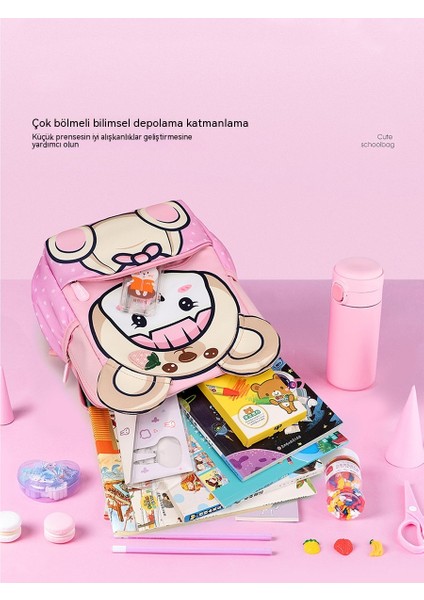 Çocuk Okul Çantası Yeni Sevimli Karikatür 3-5 Yaş Erkek ve Kadın Bebek Sırt Çantası Kore Hafif Yük Azaltma Anaokulu Okul Çantası (Yurt Dışından) fırsatları