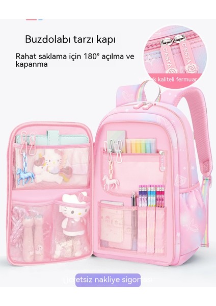 Öğrenci Okul Çantası, Buzdolabı Kapısı Yandan Açılır, Büyük Kapasiteli, Hafif, Ağırlığı Azaltan, Omurgayı Koruyan Çocuk Sırt Çantası (Yurt Dışından) fiyatları