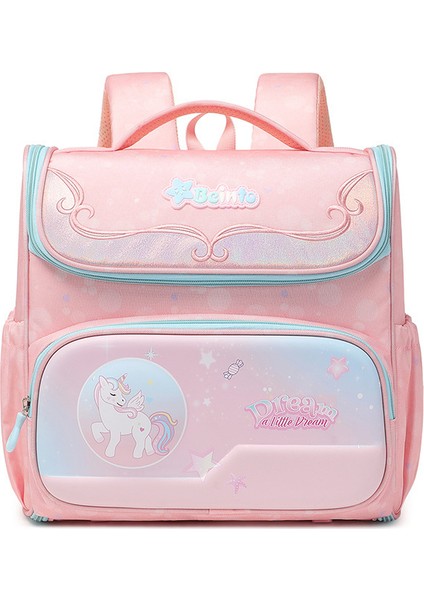 Yatay Okul Çantası, Hafif Omurga Koruyucu Karikatür, Büyük Kapasiteli Okul Çantası, Su Geçirmez ve Aşınmaya Dayanıklı Çocuk Sırt Çantası (Yurt Dışından)