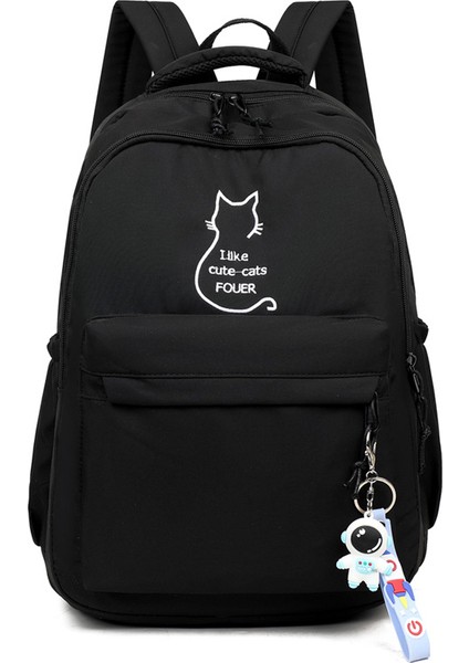 Öğrenci Sırt Çantası Omurga Koruması ve Yükü Azaltma Basit Büyük Kapasiteli Sırt Çantası (Yurt Dışından)