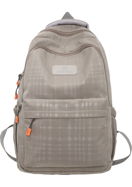 Öğrenci Okul Çantası Basit Ekose Büyük Kapasiteli Öğrenci Sırt Çantası (Yurt Dışından)