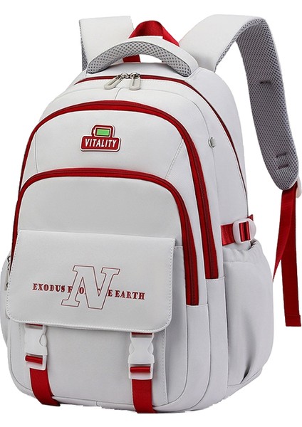 Öğrenci Okul Çantası, Modaya Uygun Kontrast Renkli Hafif, Büyük Kapasiteli, Su Geçirmez Sırt Çantası (Yurt Dışından)