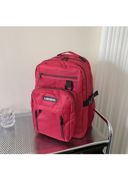 Büyük Kapasiteli Basit Sırt Çantası Rahat Sırt Çantası Orta Okul Öğrencisi Okul Çantası (Yurt Dışından) modelleri