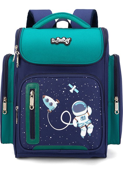 Astronot Çocuk Okul Çantası Omurga Yükü Azaltmak Için Büyük Kapasiteli Çocuk Okul Çantası Hafif Omuz Çantası (Yurt Dışından)