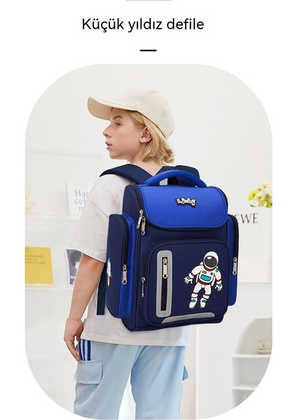 Astronot Çocuk Okul Çantası Omurga Yükü Azaltmak Için Büyük Kapasiteli Çocuk Okul Çantası Hafif Omuz Çantası (Yurt Dışından) fiyatları