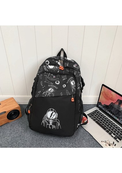 Astronot Sırt Çantası Kadın Sırt Çantası Erkek Ortaokul ve Lise Öğrenci Çantası Graffiti Çantası (Yurt Dışından) fırsatları