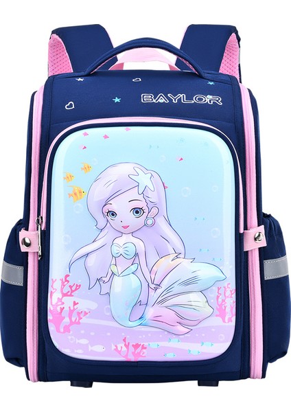 Su Geçirmez ve Havalı Çocuk Okul Çantası Karikatür Ilkokul Öğrencisi Sırt Çantası Hafif Omurga Koruyucu Sırt Çantası (Yurt Dışından)