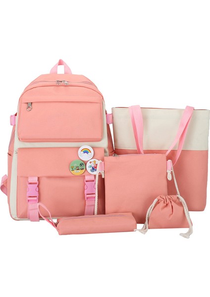 Okul Çantası Kız Kore Lise Öğrencisi Kampüs Tarzı Moda Sırt Çantası Japon Sevimli Kız Lise Büyük Kapasiteli Omuzlar (Yurt Dışından)