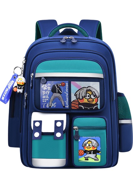Öğrenci Okul Çantası Üç Katmanlı Büyük Kapasiteli Sırt Çantası (Yurt Dışından)