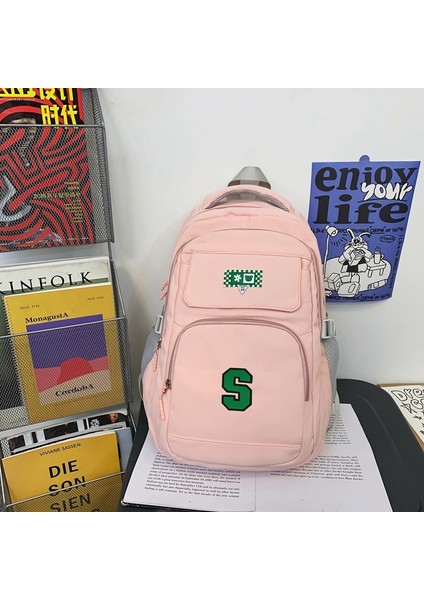 Büyük Kapasiteli Okul Çantası Basit Üniversite Öğrencisi Sırt Çantası Ortaokul Öğrenci Çantası (Yurt Dışından) fırsatları