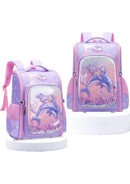 Öğrenci Okul Çantaları Karikatür Serisi Omurga Koruyucu Omuzlar Yük Azaltma Çocuk Okul Çantaları (Yurt Dışından)