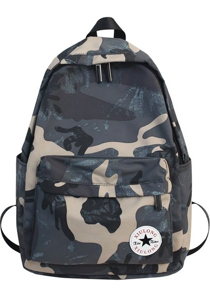 Kamuflaj Sırt Çantası Öğrenci Sırt Çantası Büyük Kapasiteli Okul Çantası (Yurt Dışından)