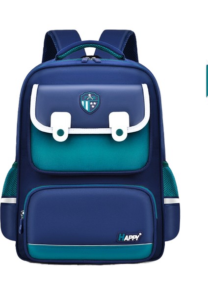 Çocuk Okul Çantası Öğrenci Ingiliz Moda Trendi Omurga Koruması Büyük Kapasiteli Sırt Çantası (Yurt Dışından)