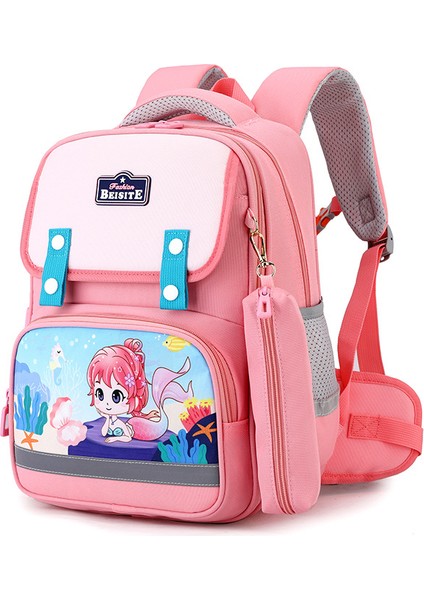 Çocuk Okul Çantaları, Öğrencilerin Omurga Koruması, Bel Koruması ve Yükü Azaltma, Ultra Hafif Karikatür Sırt Çantası (Yurt Dışından)