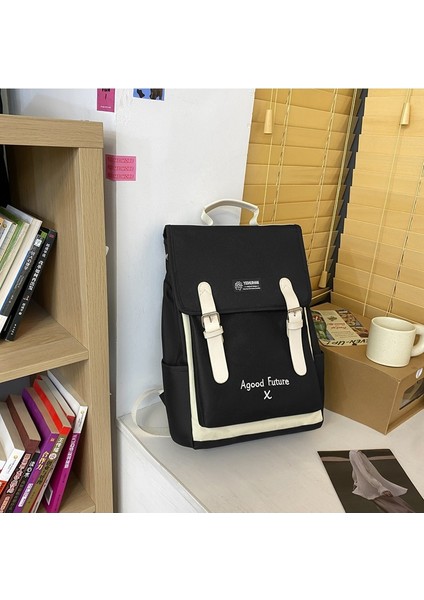 Yeni Büyük Kapasiteli Sırt Çantası Taşınabilir Öğrenci Okul Çantası Kore Düz Renk Basit Vahşi Gündelik Sırt Çantası (Yurt Dışından) modelleri