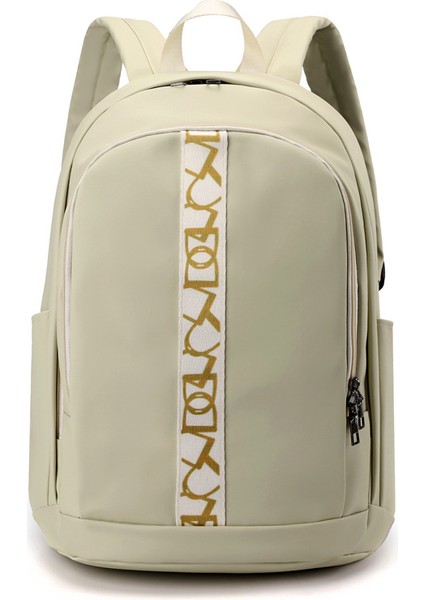 Basit Büyük Kapasiteli Naylon Sırt Çantası Erkek Spor Seyahat Sırt Çantası Düz Renk Yük Azaltıcı Öğrenci Okul Çantası (Yurt Dışından) indirimleri