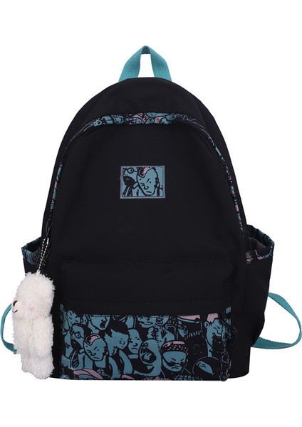 Kız Öğrenciler Için Sırt Çantası Yeni Niş Taşınabilir Büyük Kapasiteli Sırt Çantası Moda Soyut Baskı Sırt Çantası (Yurt Dışından) fiyatları