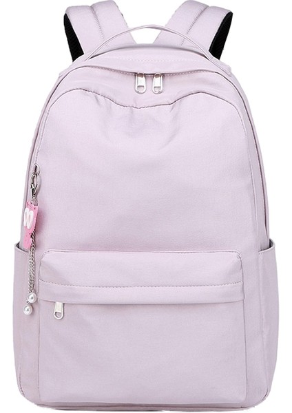 Öğrenci Okul Çantası, Kampüs Düz Renk Sırt Çantası, Şık, Büyük Kapasiteli Sırt Çantası (Yurt Dışından)