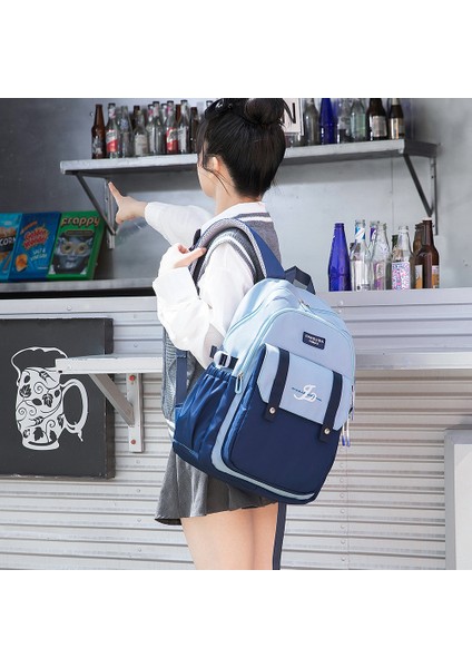 Yeni Sırt Çantası Kız Ins Yüksek Kaliteli Ortaokul Öğrencisi Okul Çantası Üniversite Öğrencisi Büyük Kapasiteli Bayan Moda Sırt Çantası (Yurt Dışından) indirimleri