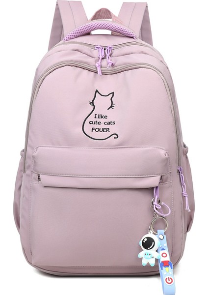 Öğrenci Sırt Çantası Omurga Koruması ve Yükü Azaltma Basit Büyük Kapasiteli Sırt Çantası (Yurt Dışından)