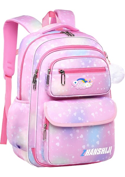 Öğrenci Okul Çantası Yan Açılış Büyük Kapasiteli Hafif Su Geçirmez Omurga Sırt Çantası (Yurt Dışından)