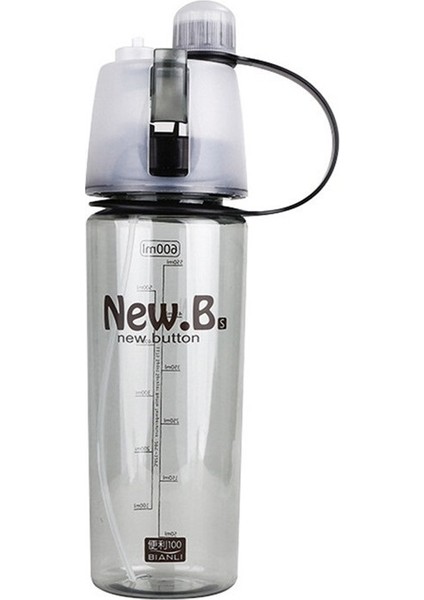 600ML Su Şişesi Taşınabilir Spor Sprey Su Şişesi Açık Su Şişesi Sporları Yaratıcı (Yurt Dışından)