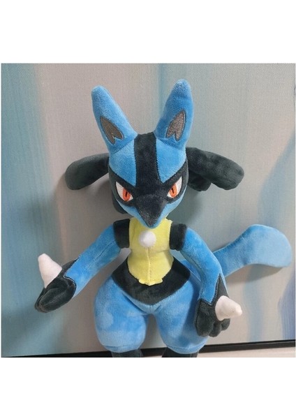 Simba Lucario Pokemon Karikatür Peluş Oyuncak 32CM - Mavi (Yurt Dışından)