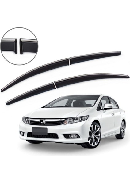Honda Civic Fb7 Krom Çıtalı Cam Rüzgarlığı 2012-2016