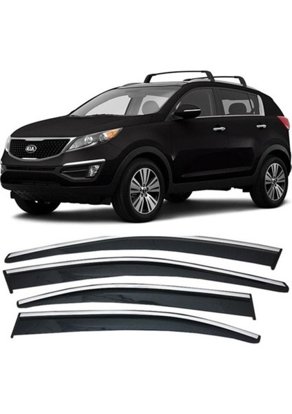 Kia Sportage 2012-2015 Uyumlu Ithal A+ Kalite Kromlu Cam Rüzgarlık Seti