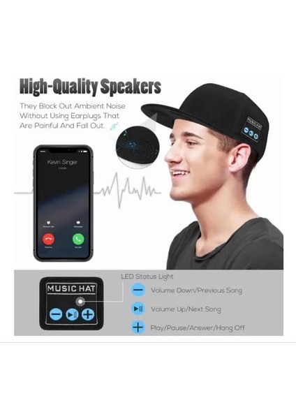 Bluetooth Kulaklıklı Beyzbol Şapkası Müzik Şapkası (Yurt Dışından) fırsatları