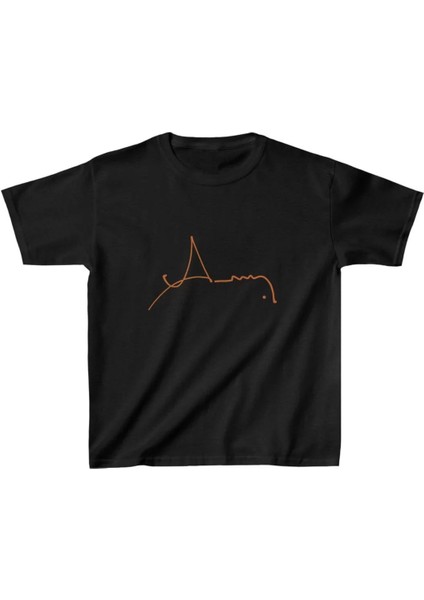 Çocuk Baskılı T-Shirt - Siyah