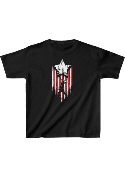 Çocuk Baskılı T-Shirt - Siyah