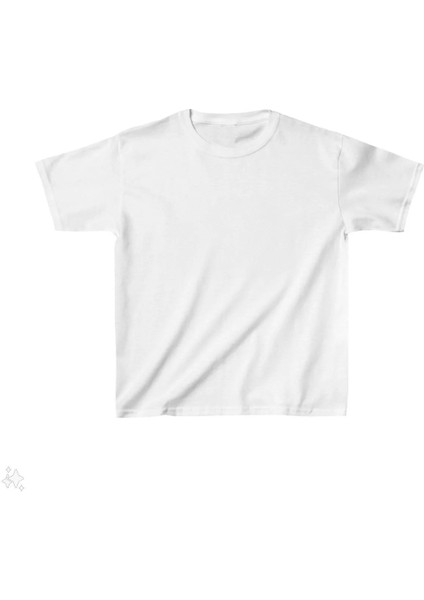 Çocuk Unisex Basic T-Shirt - Beyaz