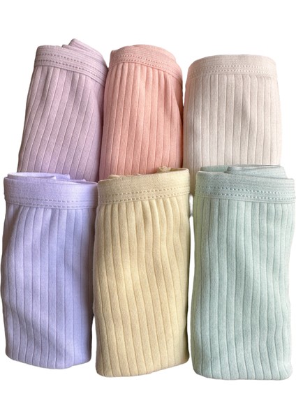 Tutku Pastel Renk Fitilli Kız Çocuk Boxer Külot 6'lı fırsatları