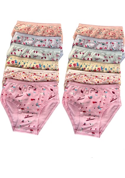 Tutku Dondeza 12'li Pamuklu Penye Kız Çocuk Desenli Bikini Külot fiyatları
