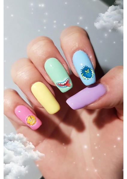 Korona Virus Espirili Nail Art Süsü-Tırnak Dövmesi