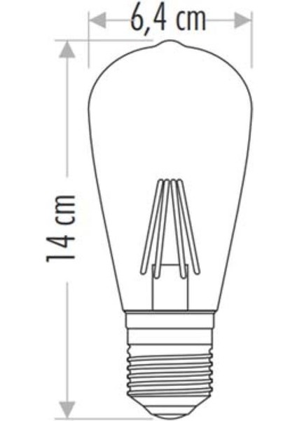 8W Edison LED Ampul (St-64) (Günışığı) E27 Cat CT-4353 fırsatları