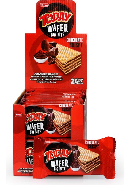 Today Big Bite Çikolatalı Gofret 30 gr 24 Adet (1 Kutu)
