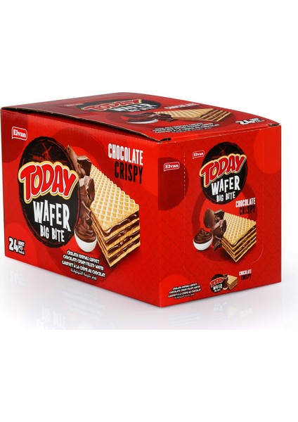 Today Big Bite Çikolatalı Gofret 30 gr 24 Adet (1 Kutu)
