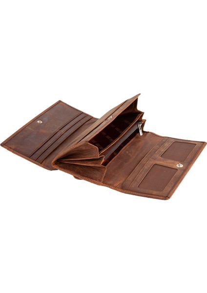 Deri Unisex Portföy Cüzdanı Crazy Eskitme Taba BC481-11 fırsatları