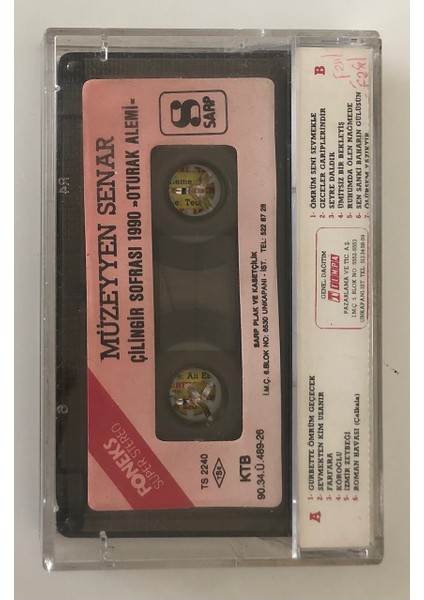 Müzeyyen Senar Çilingir Sofrası 1990 (Oturak Alemi) Kaset (Orjnal Dönem Kağıt Baskı Kaset)