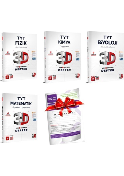2024 TYT Sayısal Matematik - Fizik - Kimya - Biyoloji Video Destekli Defter - TYT Deneme