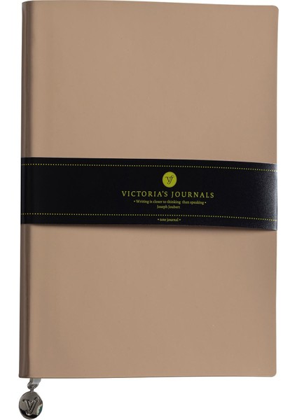 Smyth Rugan Esnek Kapak Çizgili Defter 14.8 x 21 cm Bej