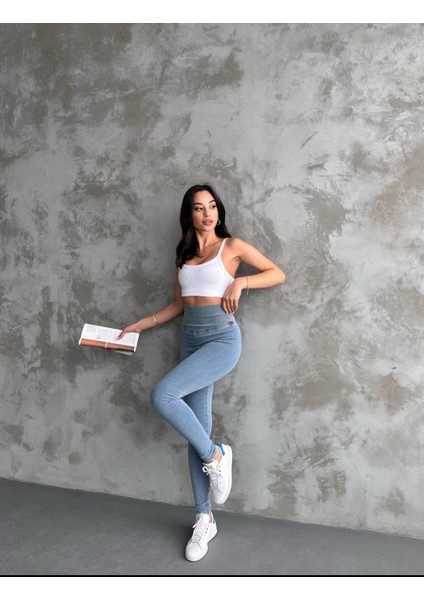 Jean Kadın Pantolon Tayt 1000 Açık Mavi