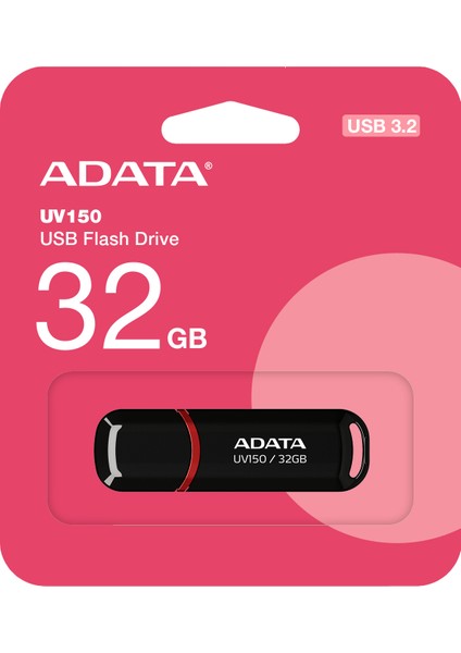 A-Data USB Flash UV150 Usb3.0 32GB AUV150-32G-RBK 90-25MBPS Siyah